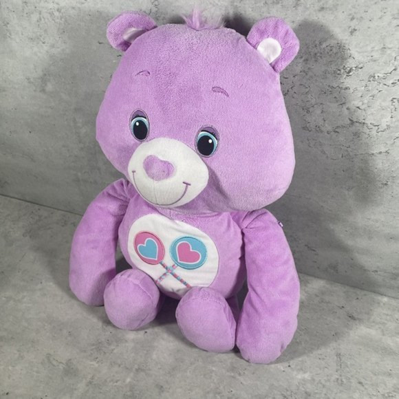 Care Bears Share Bear Purple American Greetings‎ Lollipop 12" Plush 2012 Hasbro - Picture 1 of 9